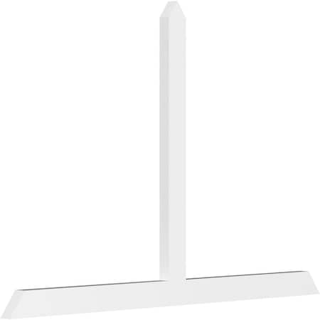 Ekena Millwork Portland Architectural Grade PVC Gable Bracket, 72"W x 48"H x 2"D x 4"F, 16/12 Pitch GBP072X48X0204POR00